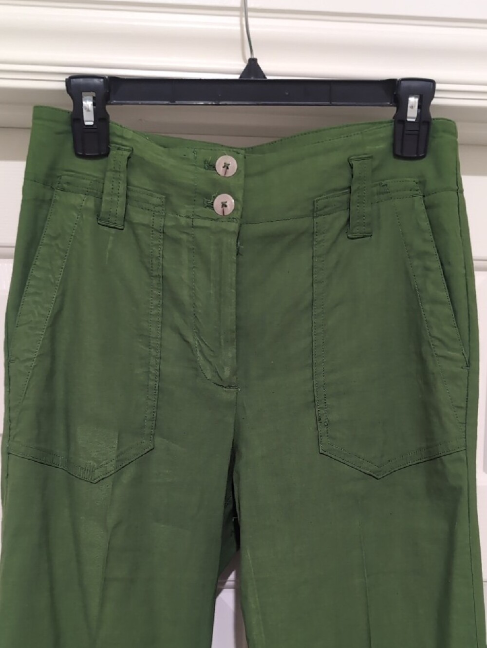 Maeve Colette Olive Green High-Rise Wide-Leg Pants - Picture 2 of 4